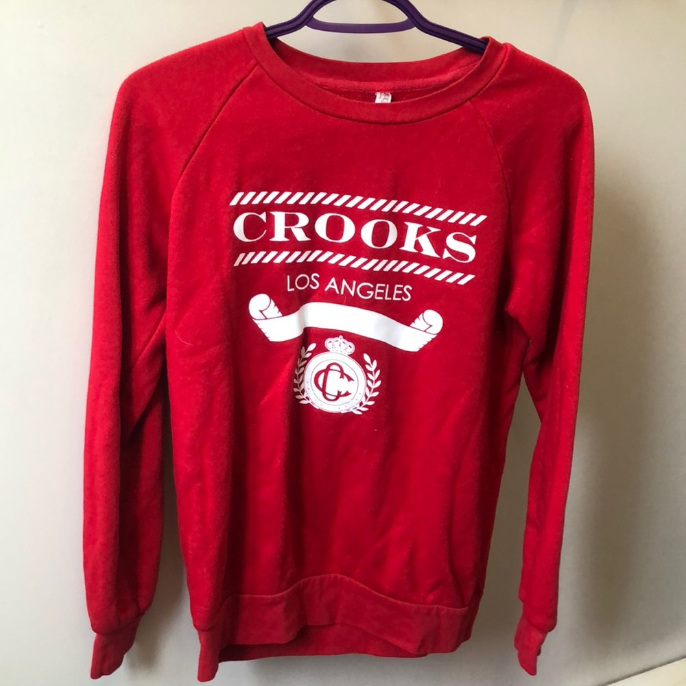 Mens crooks and castles crewneck, size small
